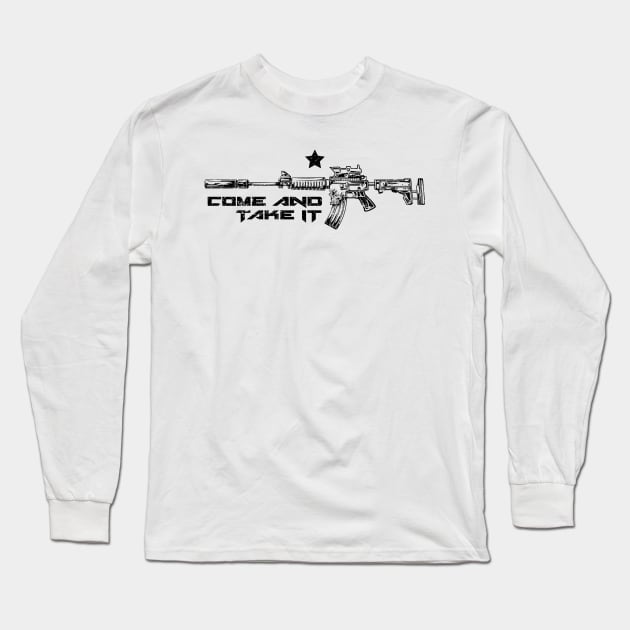 Come and Take It - Distressed Long Sleeve T-Shirt by LiberTeeShirts